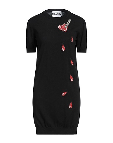 MOSCHINO Short dress Black 100% Virgin Wool