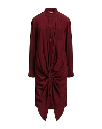 SIES MARJAN Vestito chemisier Bordeaux 100% Seta