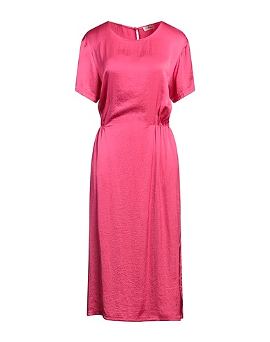 AMERICAN VINTAGE ひざ丈ワンピース マゼンタ アセテート 100%