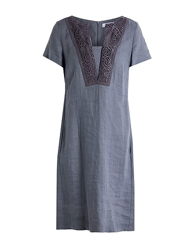 TONET Midi dress Grey 100% Linen