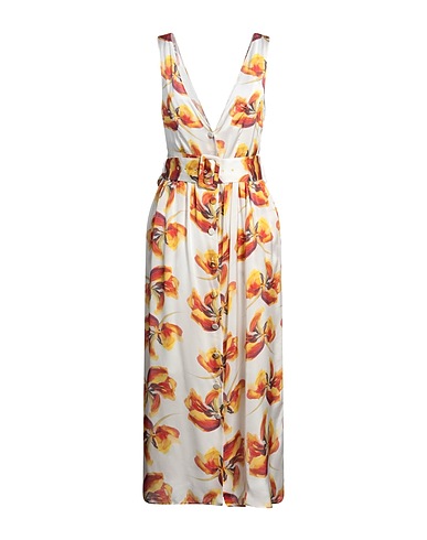 LARDINI Midi dress White 58% Viscose, 42% Silk