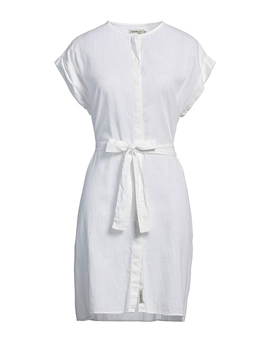 FRED MELLO Shirt dress White 70% Cotton, 30% Linen