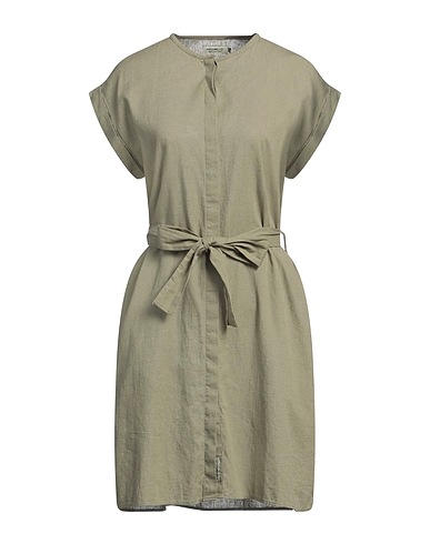 FRED MELLO Shirt dress Military green 70% Cotton, 30% Linen
