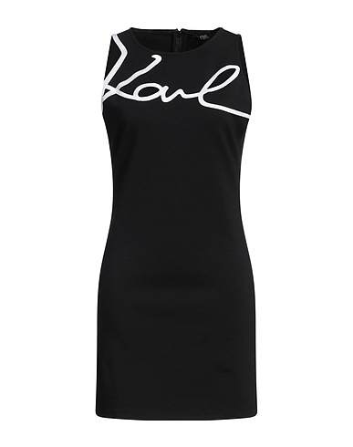 KARL LAGERFELD Vestito corto Nero 48% Cotone, 47% Modal, 5% Elastan