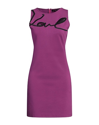 KARL LAGERFELD Vestito corto Viola 48% Cotone, 47% Modal, 5% Elastan