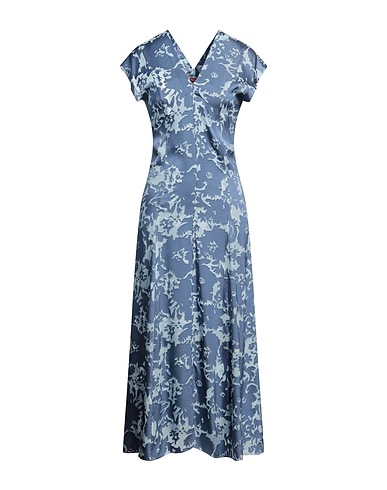 KENZO Long dress Slate blue 59% Viscose, 41% Polyester