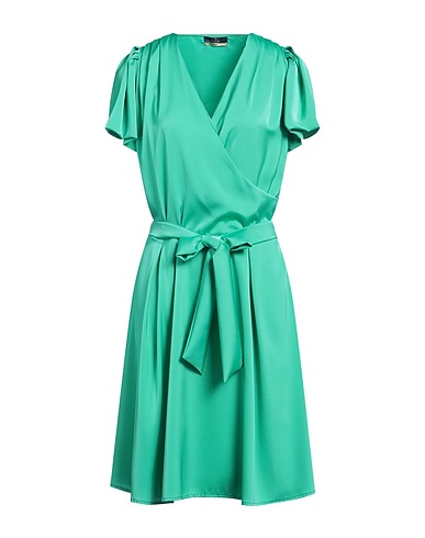 YES ZEE by ESSENZA Short dress Emerald green 100% Polyester
