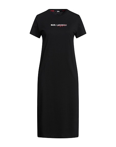 KARL LAGERFELD Midi dress Black 100% Organic cotton
