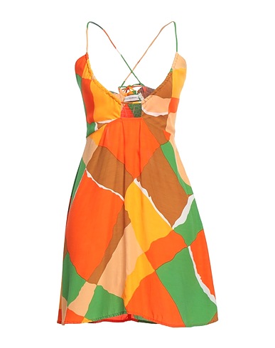 FAITHFULL Short dress Orange 100% Rayon