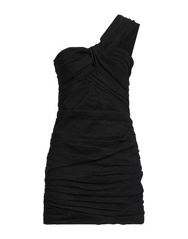 A.L.C. One-shoulder dress Black 59% Linen, 38% Viscose, 3% Elastane