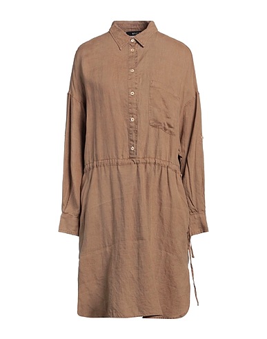 REPLAY Vestito chemisier ESSENTIAL Marrone 100% Lino