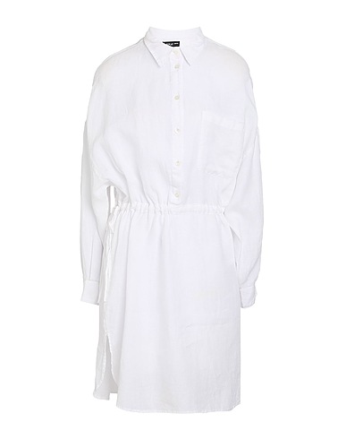 REPLAY Midi dress ESSENTIAL White 100% Linen