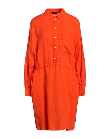 REPLAY Vestito chemisier ESSENTIAL Arancione 100% Lino