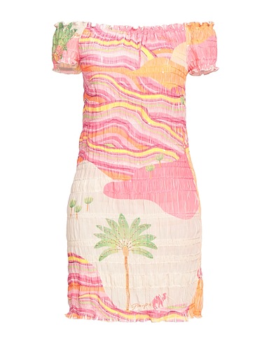 PIN UP STARS Kurzes Kleid Rosa 100% Polyester