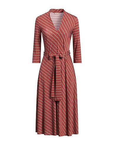 SIYU Midi dress Brick red 95% Viscose, 5% Elastane