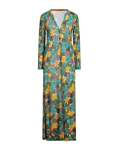 SIYU Langes Kleid Grün 84% Viskose, 8% Polyester, 8% Polyamid