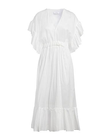 KAOS Midi dress White 100% Cotton