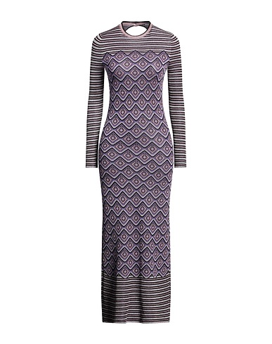 RABANNE Long dress Purple 52% Cupro, 29% Polyamide, 19% Viscose