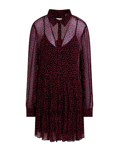 ZADIG&VOLTAIRE Shirt dress Black 100% Viscose, Mother-of-pearl