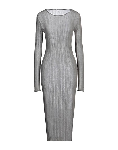 PATRIZIA PEPE Midi dress Lead 82% Cotton, 18% Polyamide