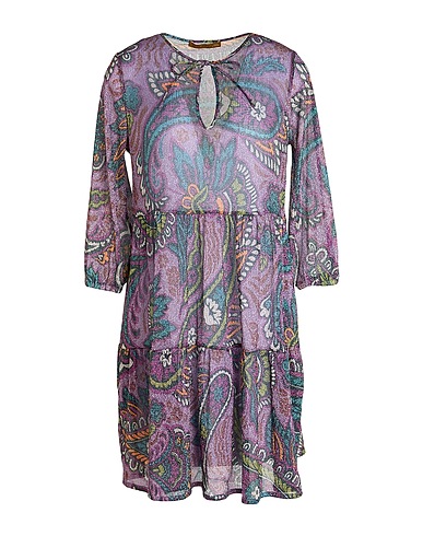 SIYU Vestito corto Prugna 55% Poliestere, 45% Poliammide