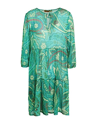 SIYU Vestito corto Verde 55% Poliestere, 45% Poliammide