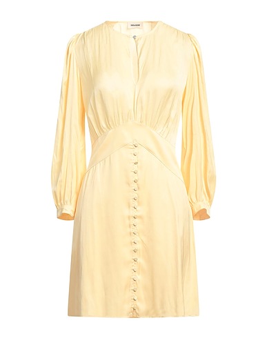 ZADIG&VOLTAIRE Short dress Yellow 57% Recycled polyester, 43% Polyester