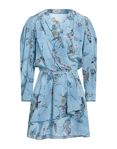 ZADIG&VOLTAIRE Short dress Light blue 100% Silk