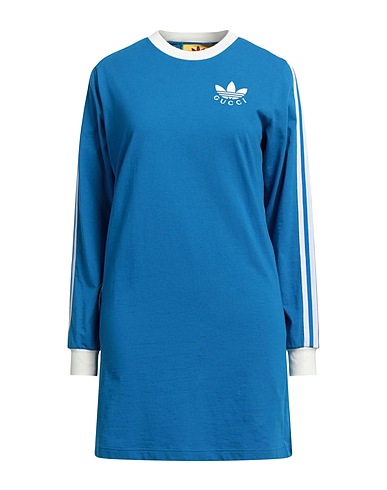ADIDAS x GUCCI Vestito corto Azzurro 100% Cotone, Elastan, Poliammide