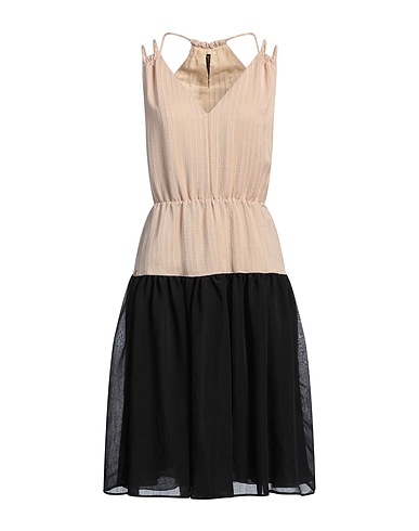 MANILA GRACE Midi dress Beige 70% Viscose, 30% Polyamide