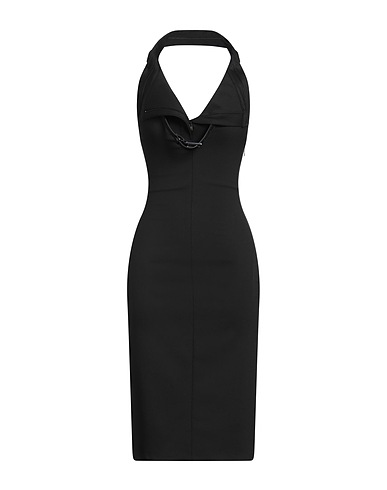 COPERNI Midi dress Black 49% Recycled polyester, 34% Viscose, 15% Polyester, 2% Elastane
