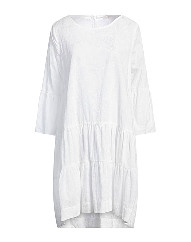 ROBERT FRIEDMAN Kurzes Kleid Weiß 100% Baumwolle
