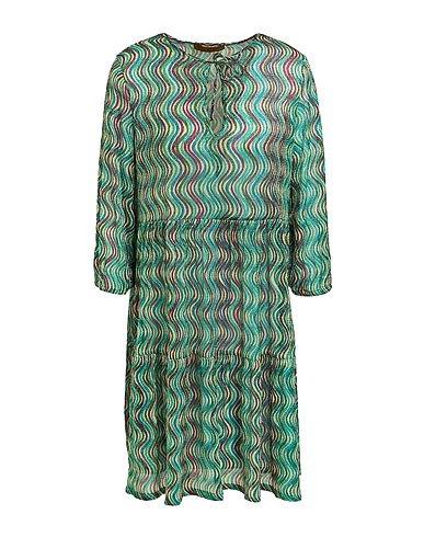 SIYU Short dress Green 55% Polyester, 45% Metallic fiber