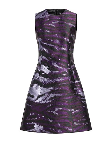 DOLCE&GABBANA Short dress Plum 94% Polyester, 6% Metallic Polyester