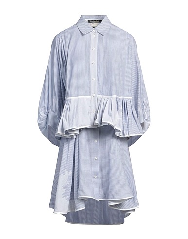 LENA LUMELSKY Shirt dress Sky blue 100% Cotton
