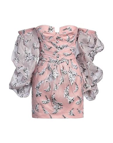 SANDRA MANSOUR Sheath dress Blush 51% Polyester, 47% Silk, 2% Polyamide