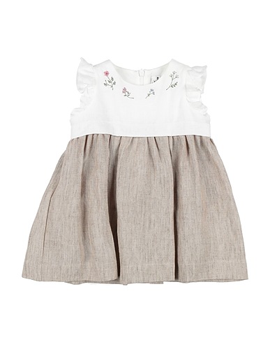 IL GUFO Vestido para bebé  Beige 100% Linen
