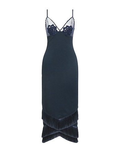 PATBO Long dress Navy blue 97% Polyamide, 3% Elastane