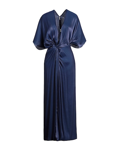 COSTARELLOS Long dress Navy blue 100% Polyester