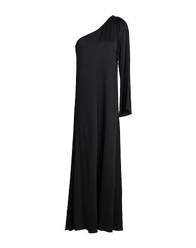 FORTE_FORTE Long dress Black 52% Acetate, 48% Viscose