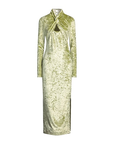 NANUSHKA Long dress Light green 79% Acetate, 18% Polyester, 3% Elastane