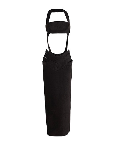 ALAÏA Long dress Charcoal 53% Viscose, 43% Polyamide, 4% Elastane