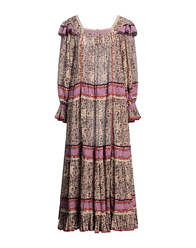 LAURENCE BRAS Vestito lungo Malva 100% Cotone