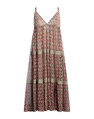 SIYU Vestito midi Oro 55% Poliestere, 45% Fibra di metallo