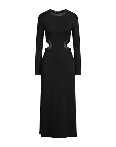 STAUD Midi dress Black 67% Rayon, 29% Nylon, 4% Elastane, Polyurethane