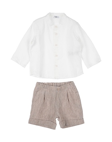 IL GUFO ベビーセットアップ ホワイト リネン 100%