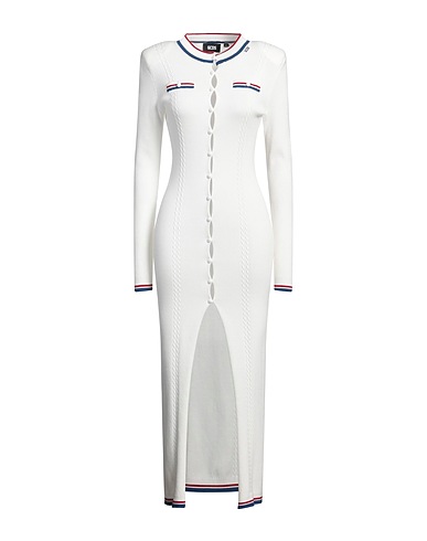 GCDS Long dress White 72% Viscose, 28% Polyester