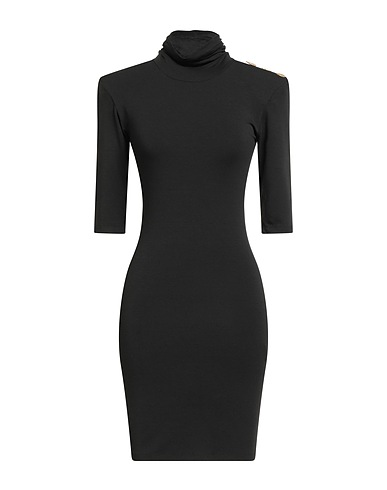 GIULIA N COUTURE Robe courte Noir 95% Viscose, 5% Élasthanne