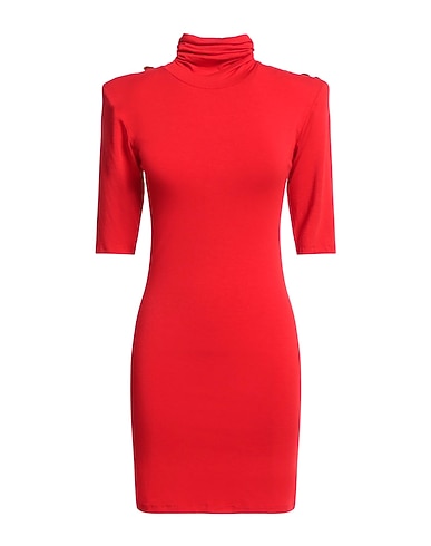GIULIA N COUTURE Sheath dress Red 95% Viscose, 5% Elastane