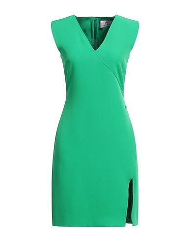 CHIARA FERRAGNI Kurzes Kleid Grün 93% Polyester, 7% Elastan